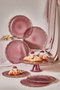 Hermia Goblen - Damson Juego de Platos para Postre de Vidrio con Soporte, 7 Piezas